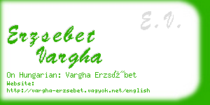 erzsebet vargha business card